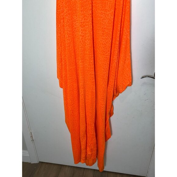 PITUSA Grecian V Neckline Sleveless Women's Maxi Dress Size M Tangerine - Picture 4 of 11